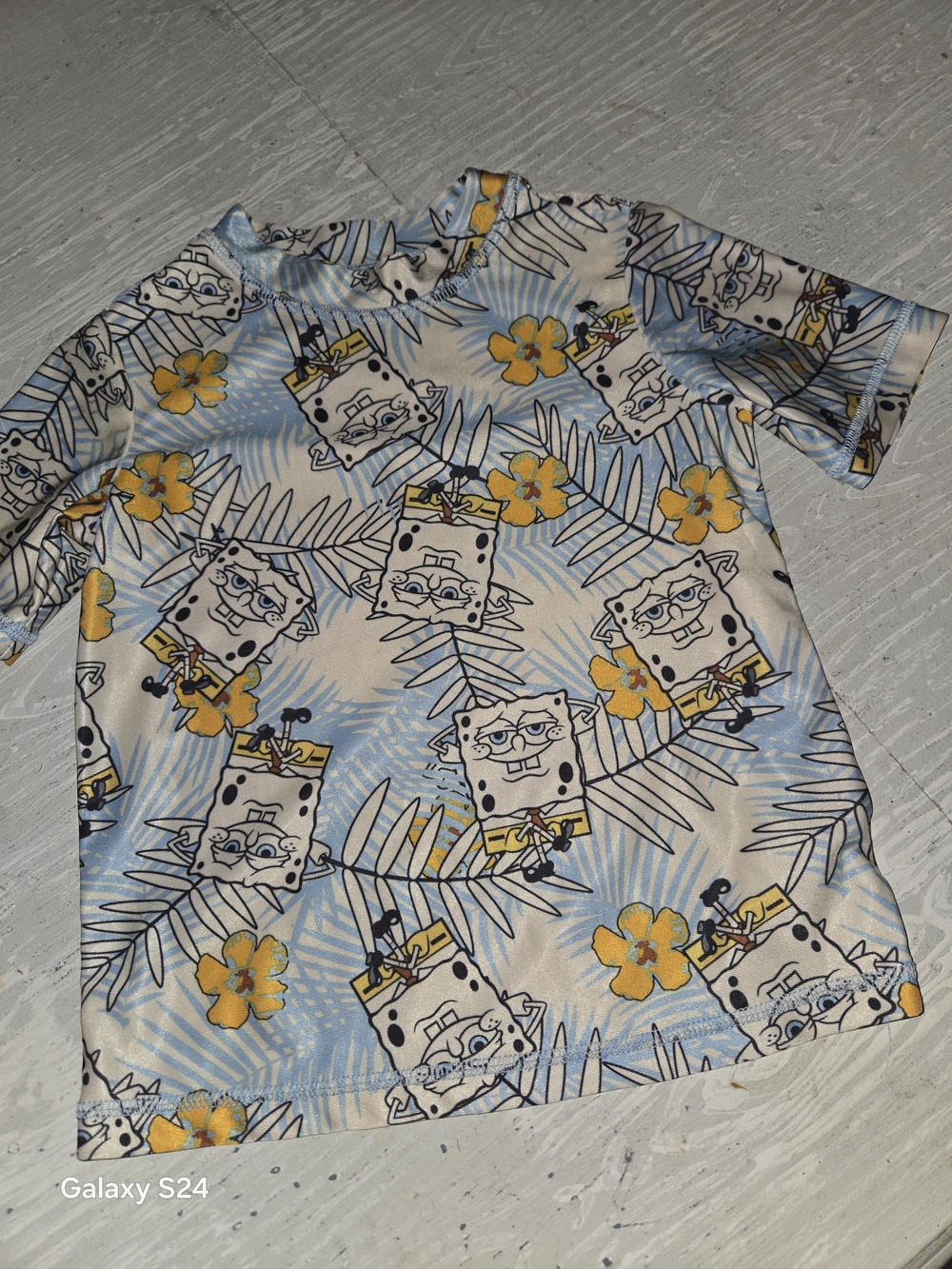 Nickelodeon SpongeBob Blue & Yellow Short-Sleeve Tee